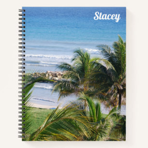 Tropisches Strand-Spiralnotizbuch Notizbuch