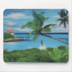 Tropisches Strandbild Kunstprint Mousepad