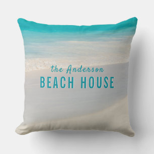 Tropisches "Strandhaus"-Design Kissen
