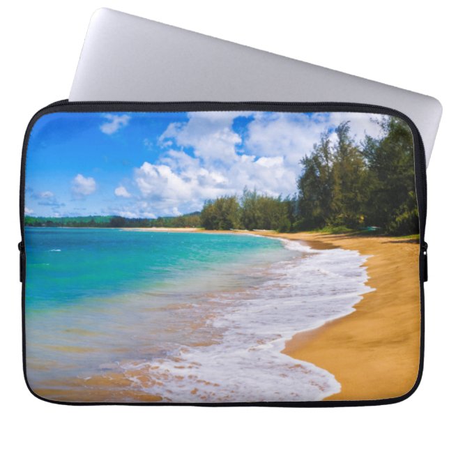 Tropisches Strandparadies, Hawaii Laptopschutzhülle (Vorderseite)