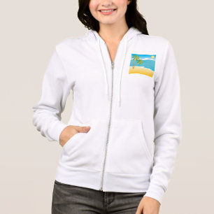 Tropisches Strandparadies mit Palmen Hoodie