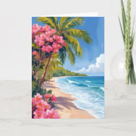 Tropisches Strandparadies | Ozeanmalerei Karte