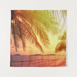 Tropisches Strandparadies: Serene Landschaft. Wandteppich