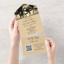 Tropisches Strandziel Elegante RSVP-QR-Code A