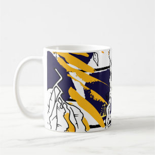 Tropisches, Streifen, Tiermotiv. Nahtloses Muster Kaffeetasse