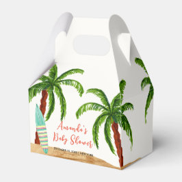 Tropisches Surf Baby an Bord Babydusche Geschenkschachtel