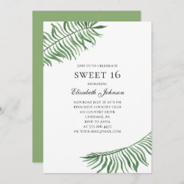 Tropisches Süß 16. Grüner exotischer 16. Geburtsta Einladung