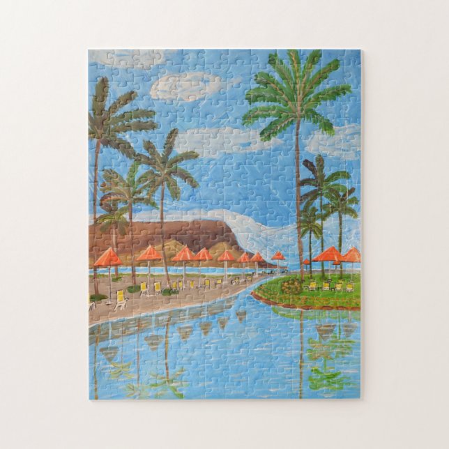 Tropisches Szenenrätsel Puzzle (Vertikal)