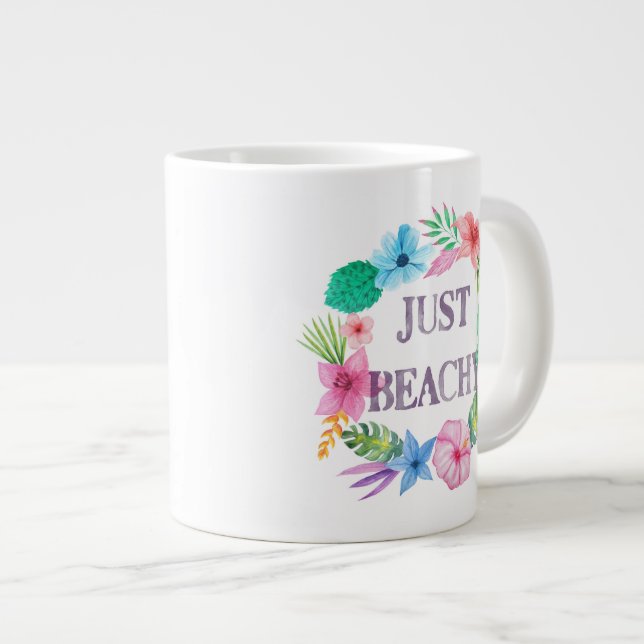 Tropisches Thema Coffee Tasse Beach House Florida  (Vorderseite Rechts)