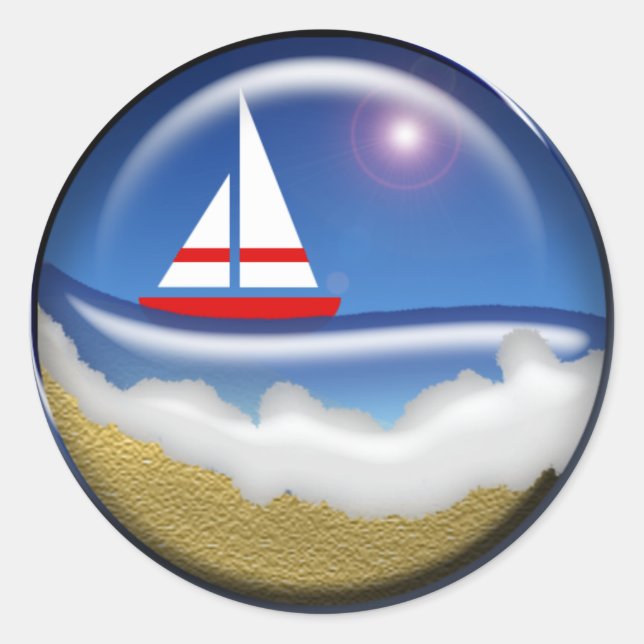 Tropisches Thema Hochzeitsticker Runder Aufkleber (Vorderseite)