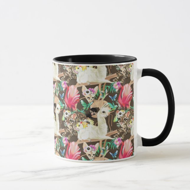 Tropisches Tiermuster Tasse (Rechts)