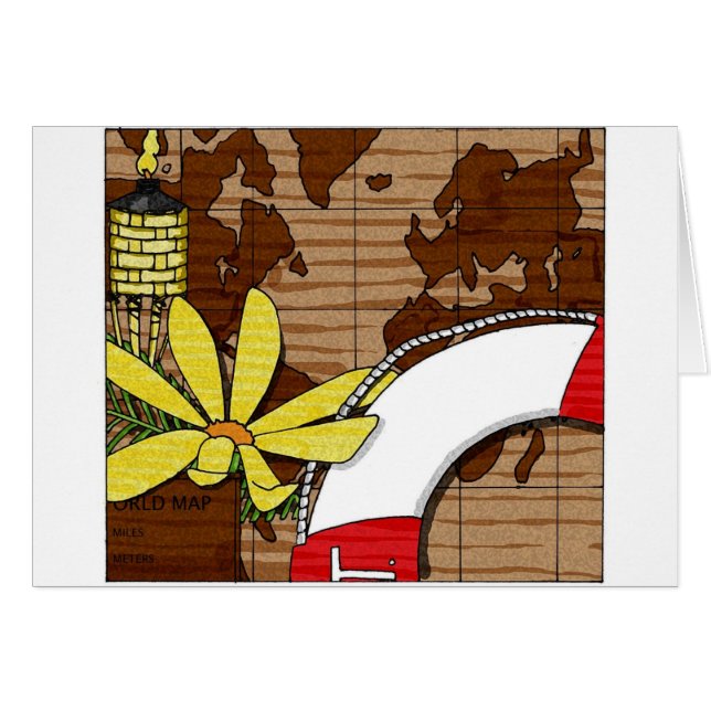 TROPISCHES TIKI (Vorderseite (Horizontal))