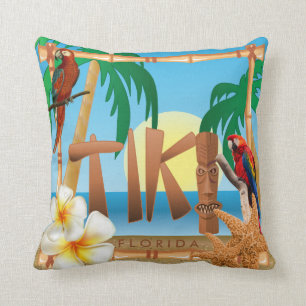 Tropisches Tiki-Design Kissen