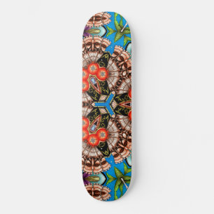 Tropisches Tiki-Kaleidoskop-Muster Skateboard