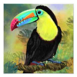 Tropisches Toco Toucan Bird Foto Print - Malerei