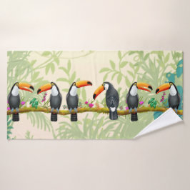 Tropisches Toucan Dschungel-Bad-Tuch Badehandtuch