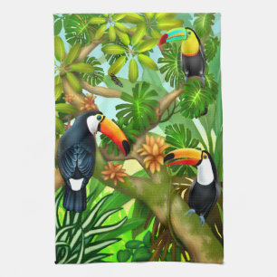 Tropisches Toucan Dschungel-Küchen-Tee-Tuch Küchentuch