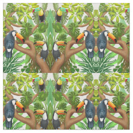 Tropisches Toucan Vogel-Gewebe Stoff