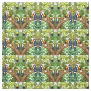 Tropisches Toucan Vogel-Gewebe Stoff