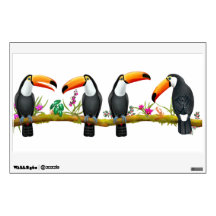 Tropisches Toucan Vogel-Wand-Abziehbild