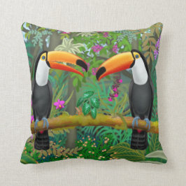 Tropisches Toucan Vogel-Wurfs-Kissen Kissen