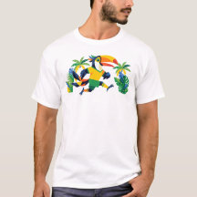 Tropisches Tukane-Fußball-Maskottchen-Ringer-T-Shi