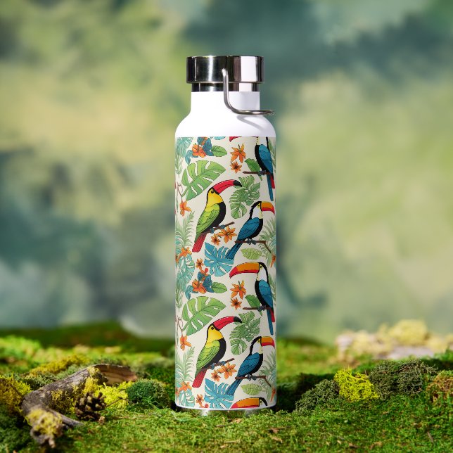 Tropisches Tukane-Kronendach Trinkflasche (Außenbereich (gedreht))
