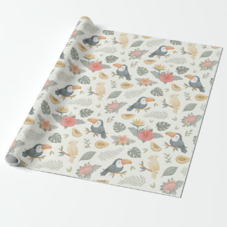 Tropisches Tukane- und Papayapapier-Wrap-Papier Geschenkpapier