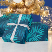 Tropisches Türkis Funkeln Blau Glitter Muster