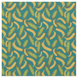 Tropisches türkisfarbenes Bananenmuster Stoff