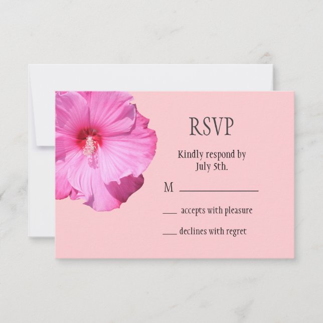 Tropisches UAWG (rosa) RSVP Karte (Vorderseite)
