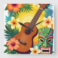 Tropisches Ukulele Tiki-Luau-Party-Vibes T-Shirt