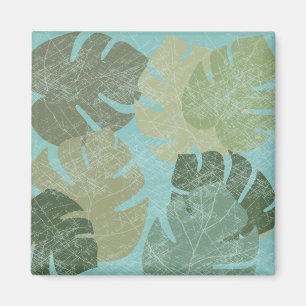 Tropisches verblaßtes Blätter Magnet