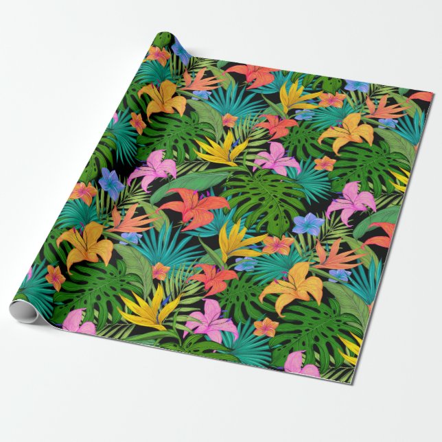 Tropisches Verpackungspapier Geschenkpapier (Ungerollt)