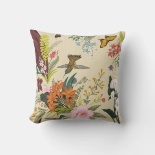 Tropisches Vintages Blumenband Kissen
