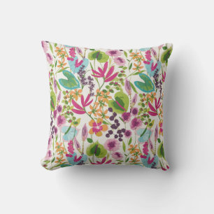 Tropisches Vintages Blumenmuster Kissen