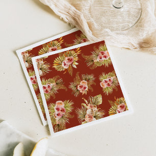 Tropisches Vintages Brautparty Serviette