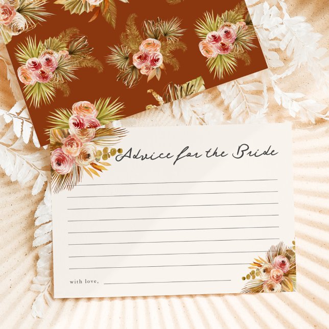 Tropisches Vintages Gutachten für die Braut Begleitkarte (Von Creator hochgeladen)