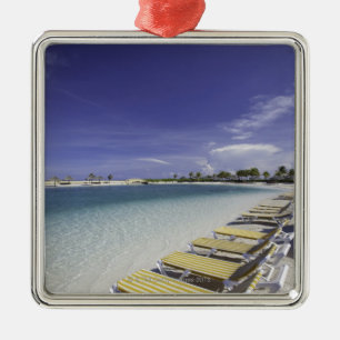 Tropisches Wasser der Strand-Gartenstühle Silbernes Ornament