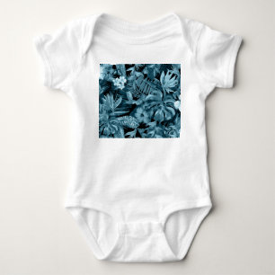 Tropisches Wasserfarbenparadies: Jungle Blossom Baby Strampler