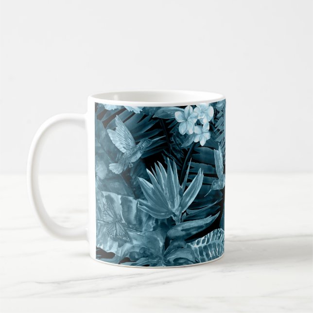Tropisches Wasserfarbenparadies: Jungle Blossom Kaffeetasse (Links)
