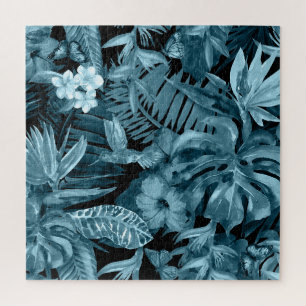 Tropisches Wasserfarbenparadies: Jungle Blossom Puzzle