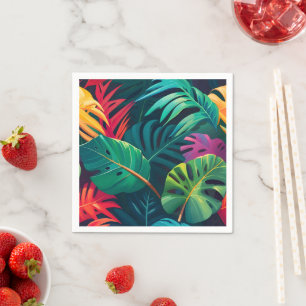 Tropisches Wasserfarbenparadies Serviette