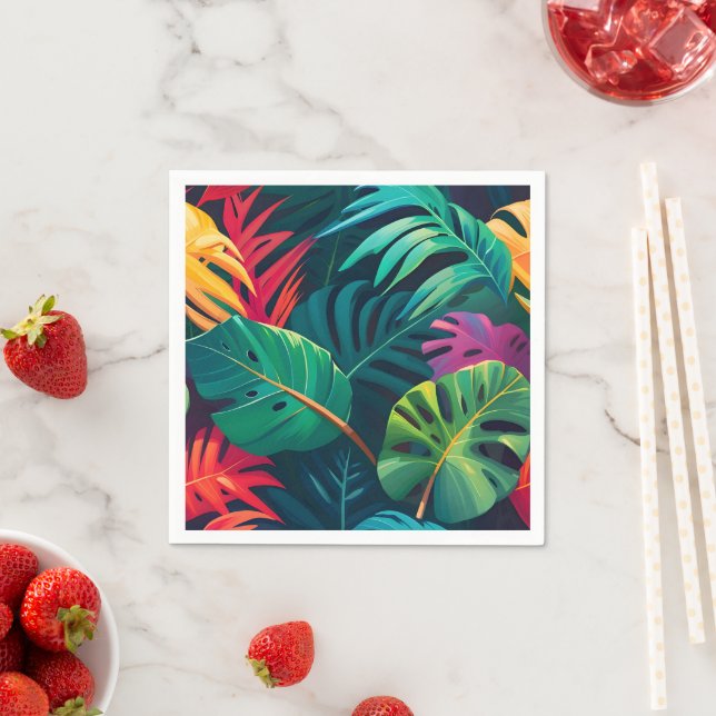 Tropisches Wasserfarbenparadies Serviette (Beispiel)