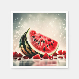 Tropisches Wassermelon Serviette