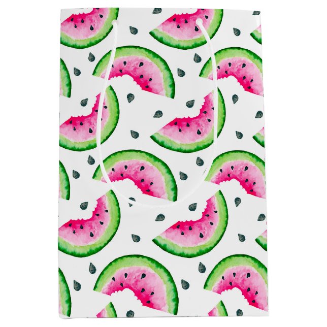 Tropisches Wassermelone Mittlere Geschenktüte (Vorderseite)