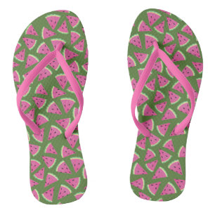 Tropisches Wassermelone Sommermuster Flip Flops