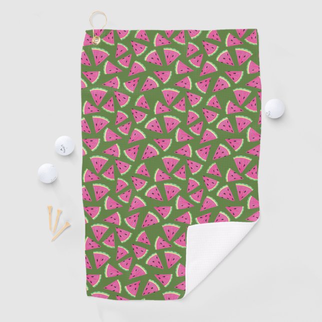 Tropisches Wassermelone Sommermuster Golfhandtuch (Insitu)