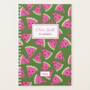 Tropisches Wassermelonen-Sommer-Muster Planer