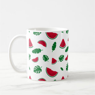 Tropisches Wassermelonen-Sommer-Nahtloses Muster Kaffeetasse
